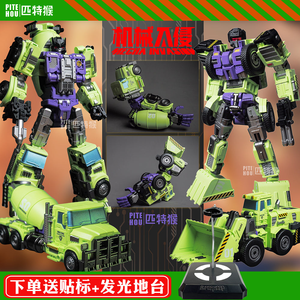 Giant Builder Robot Team – Heavy Duty Truck Combiner Mecha Set