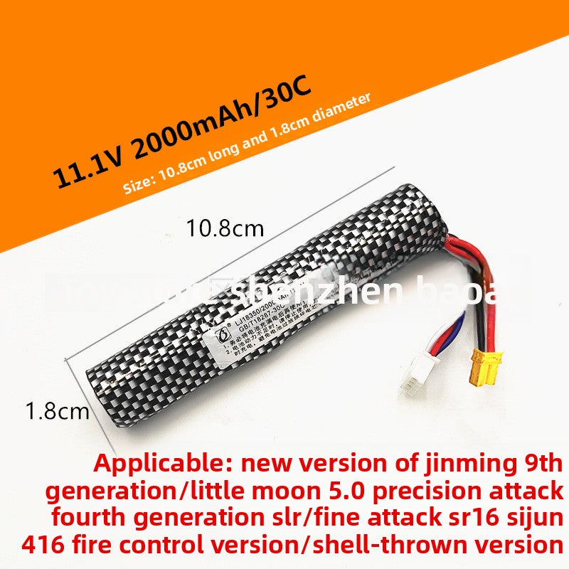 7.4V & 11.1V Lithium Polymer Battery Packs for Gel Blasters