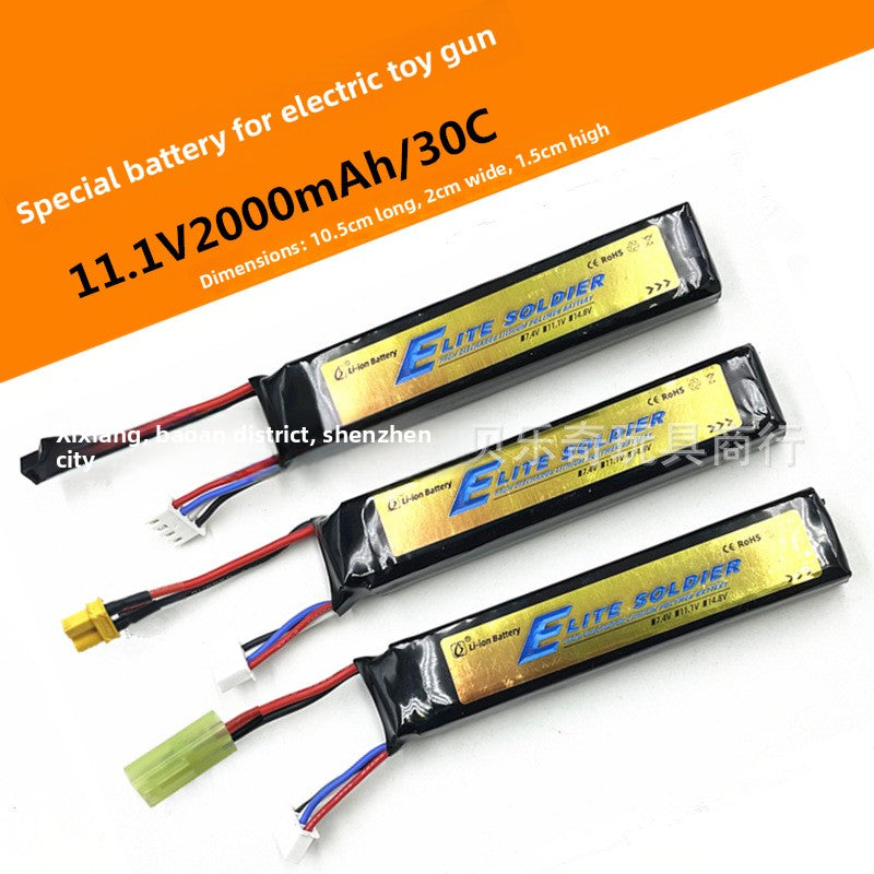 7.4V & 11.1V Lithium Polymer Battery Packs for Gel Blasters