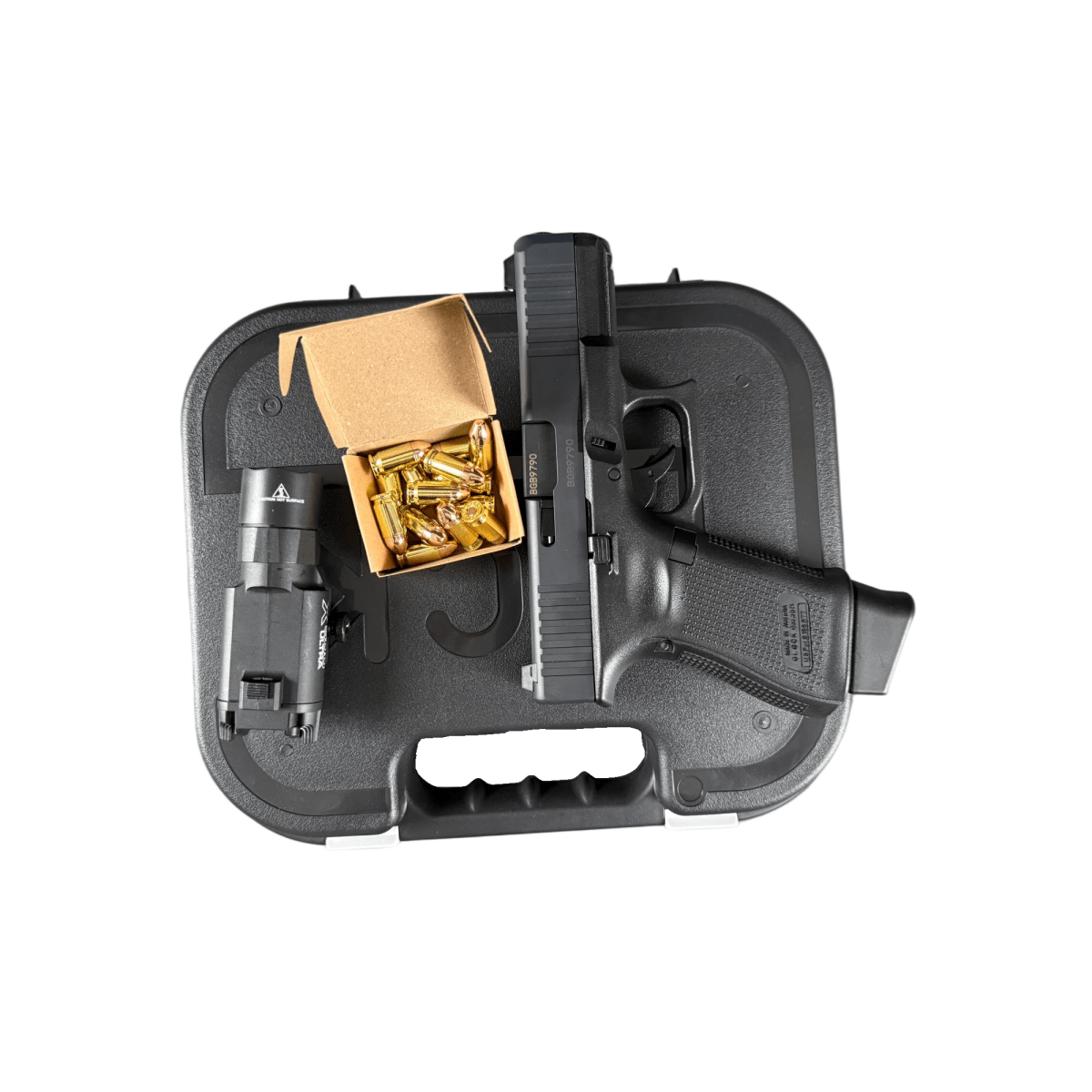 StrikeCore G19 displaying dual-feed magazine and alloy shell