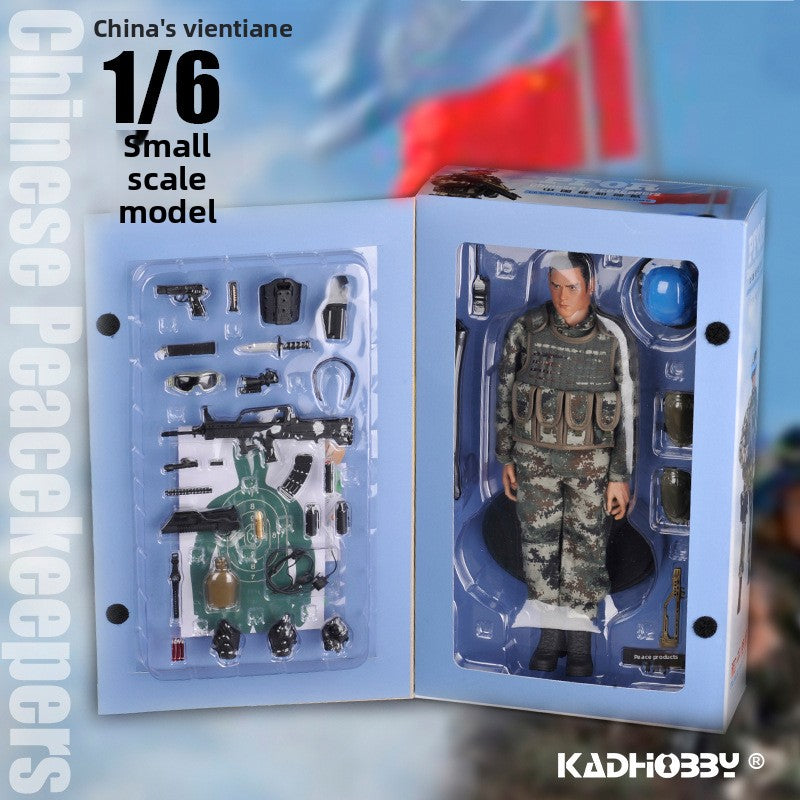 KADHOBBY 1/6 Chinese UN Peacekeeper Action Figure – Full Gear Soldier Toy