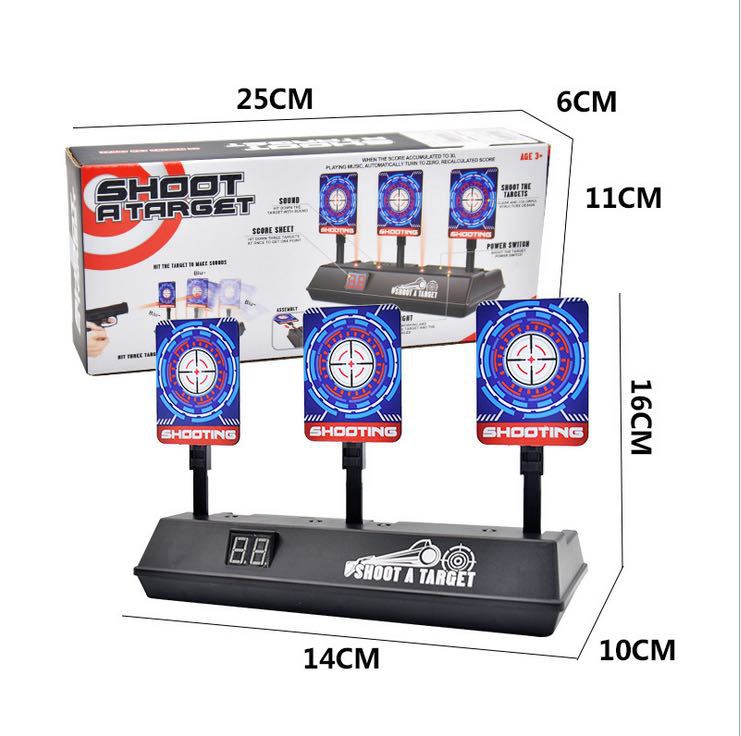 Nerf Gun Shooting Target Toy – Electronic Auto Rebound with Lights & Sound