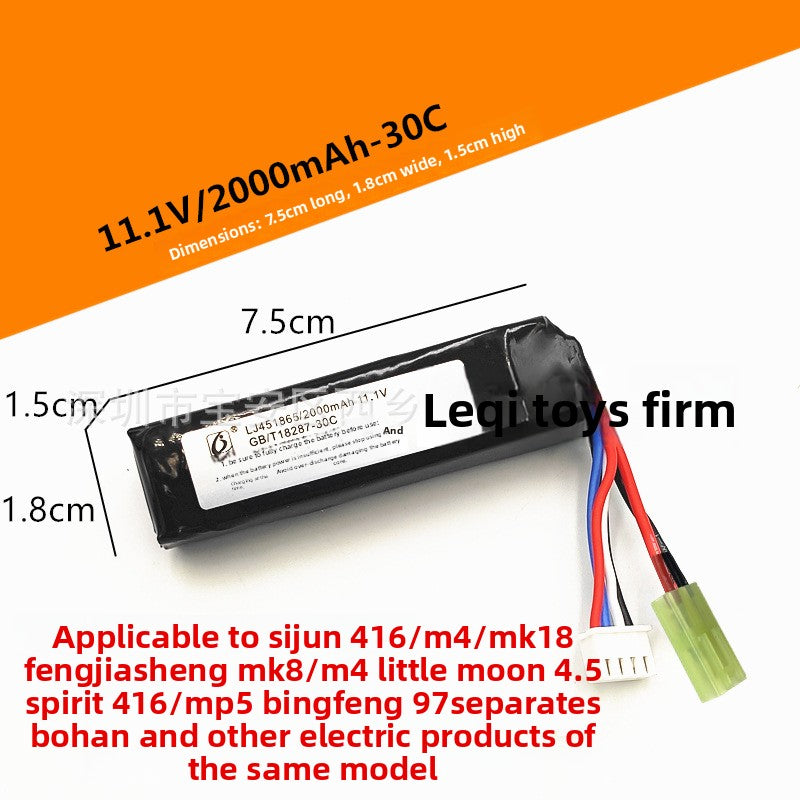 7.4V & 11.1V Lithium Polymer Battery Packs for Gel Blasters