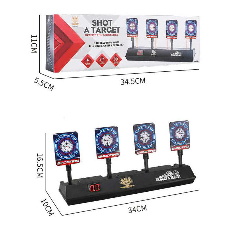 Nerf Gun Shooting Target Toy – Electronic Auto Rebound with Lights & Sound