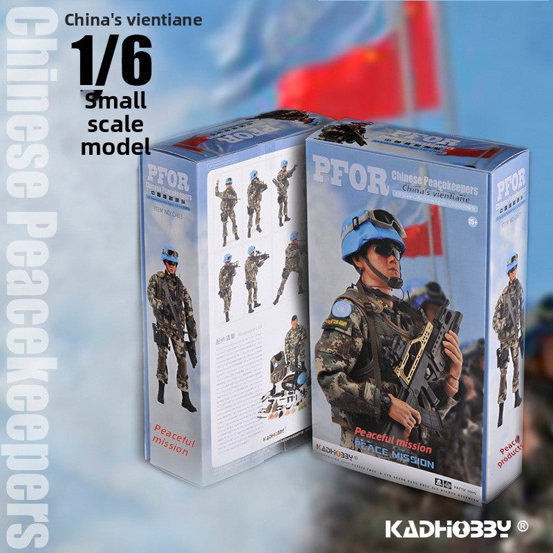 KADHOBBY 1/6 Chinese UN Peacekeeper Action Figure – Full Gear Soldier Toy