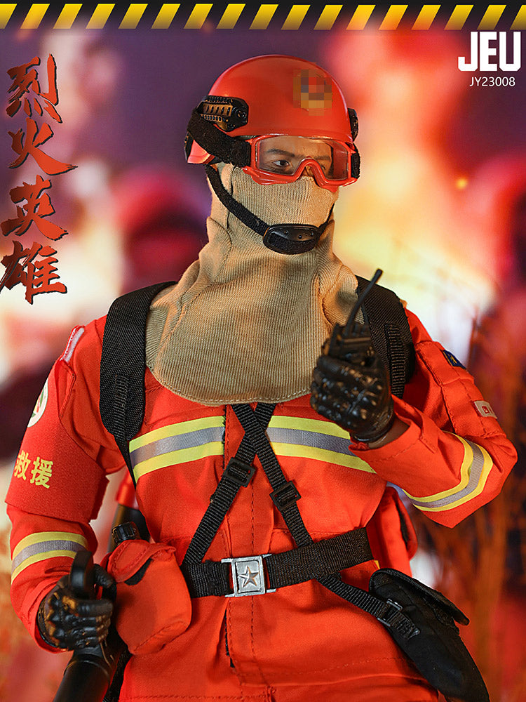 1/6 Scale Chinese Forest Firefighter Figure – JY23008 Movable Rescue Hero Toy