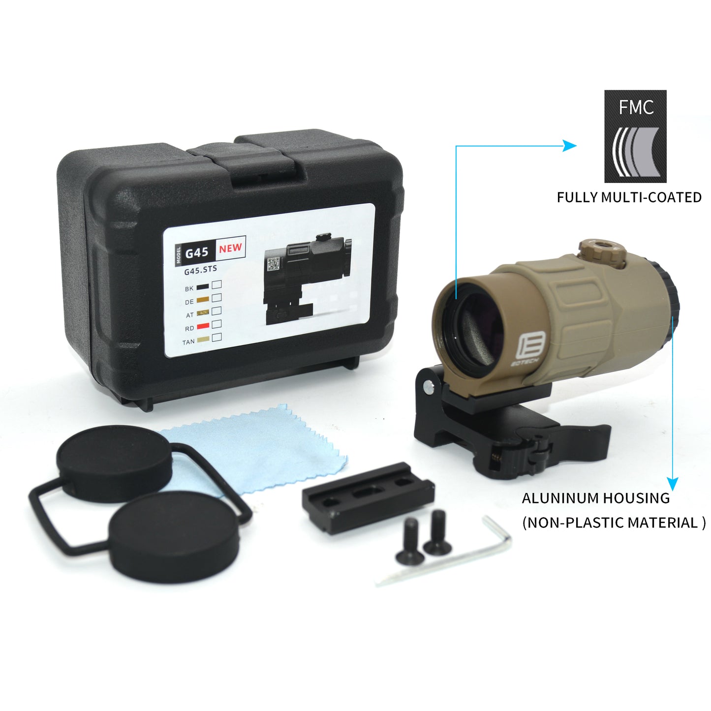 G33 / G45 / G43 / 558 Tactical Scope – Red Dot / Holographic Sight with 3X/5X Flip Magnifier