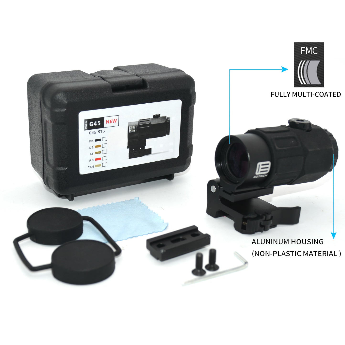 G33 / G45 / G43 / 558 Tactical Scope – Red Dot / Holographic Sight with 3X/5X Flip Magnifier