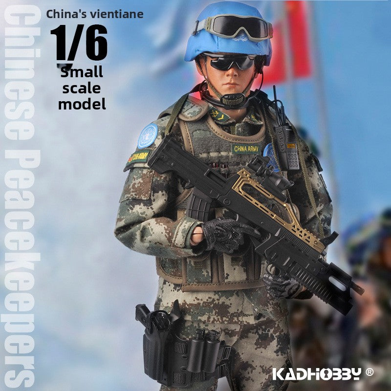 KADHOBBY 1/6 Chinese UN Peacekeeper Action Figure – Full Gear Soldier Toy