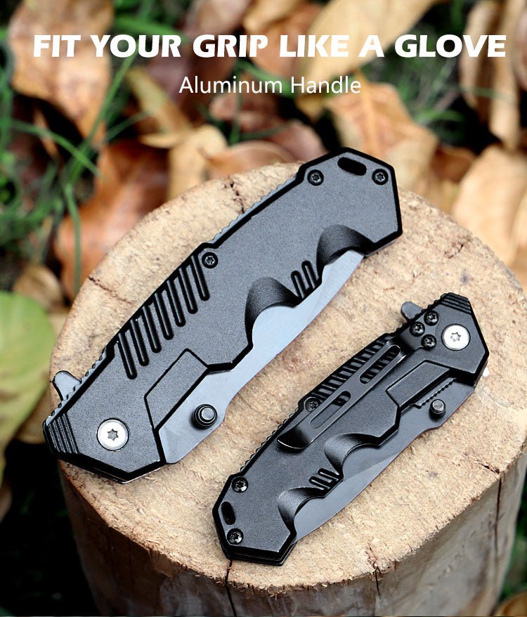 Compact Folding Outdoor Knife with Aluminium Handle CL04004