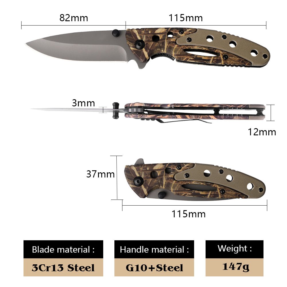Camo Lightweight Folding Utility Knife CL05003B