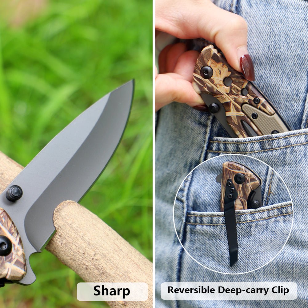 Camo Lightweight Folding Utility Knife CL05003B