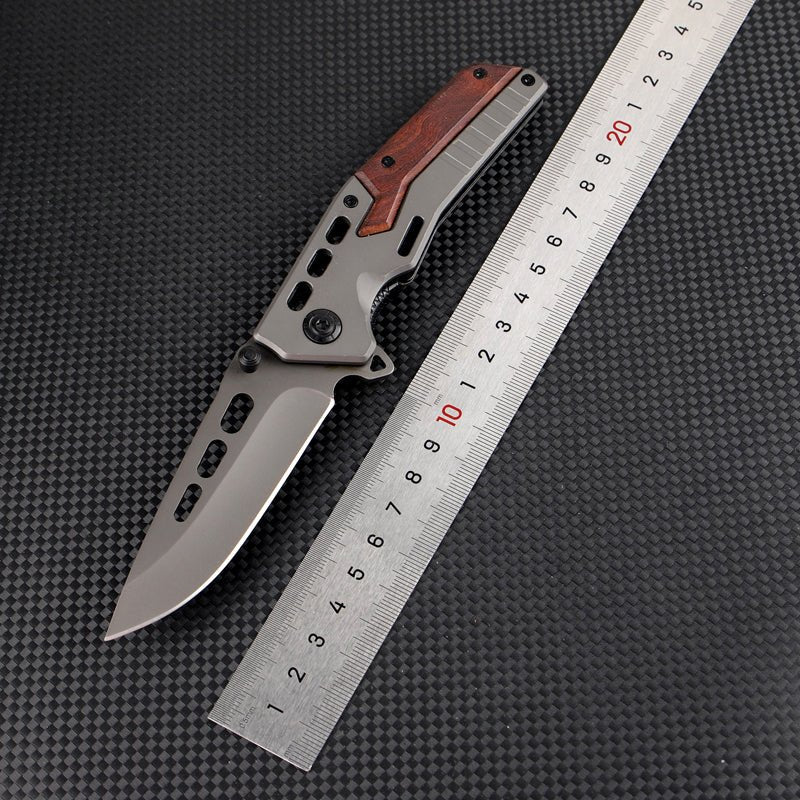 Modern Wood & Steel Folding Outdoor Knife CL05004