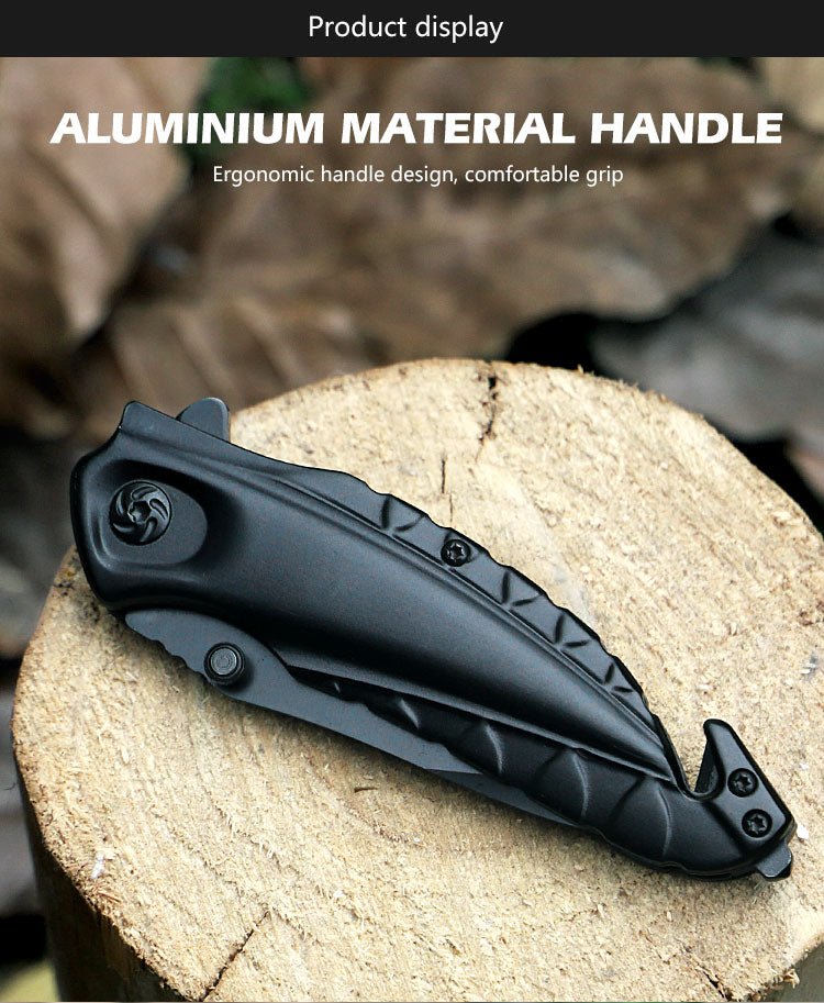 Black Ridge Folding Pocket Knife – Compact EDC Utility Tool CL05021