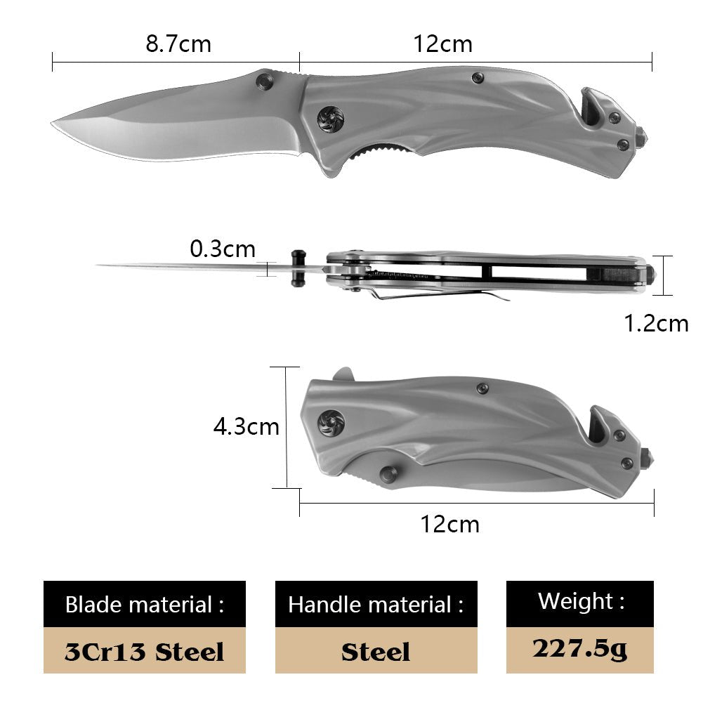 Silver Steel Folding Knife – 3Cr13 CL05027B