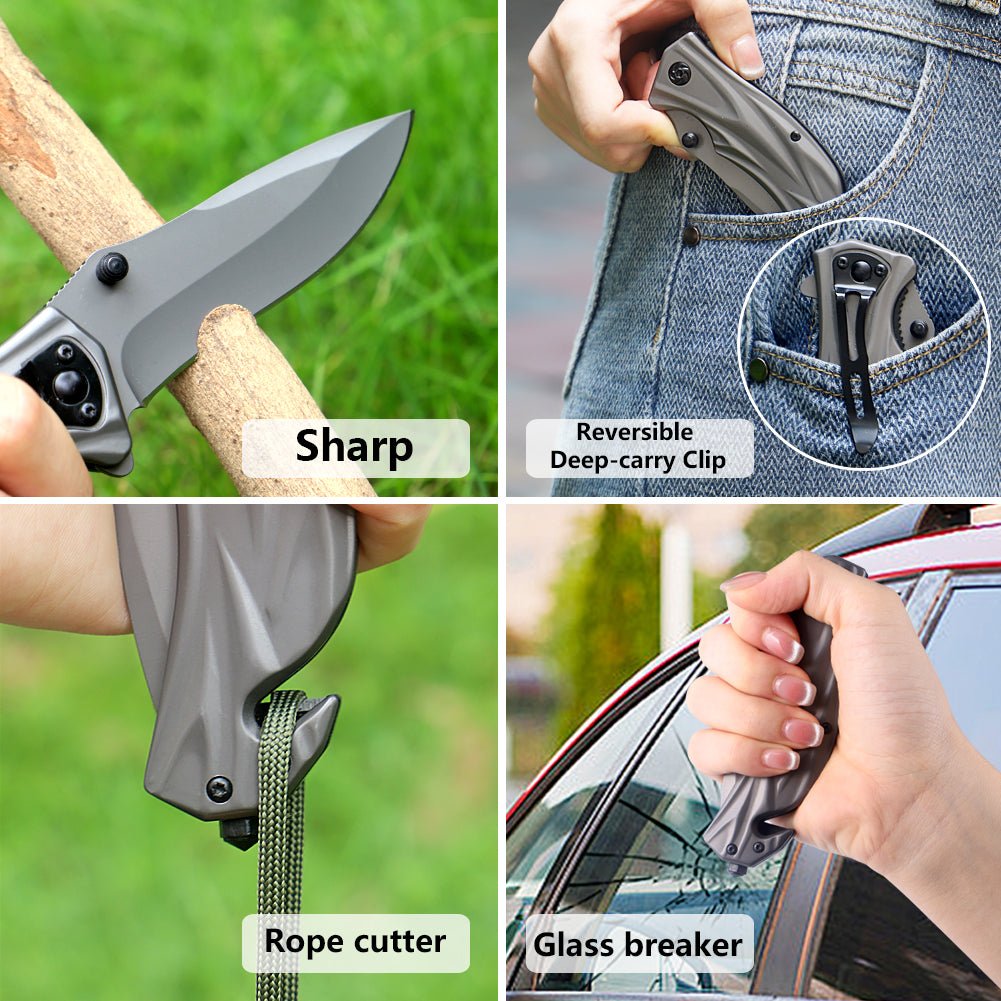 Silver Steel Folding Knife – 3Cr13 CL05027B