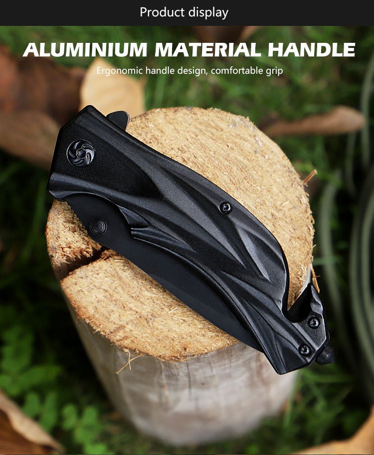 Matte Black Folding Pocket Knife – 3Cr13 CL05027C