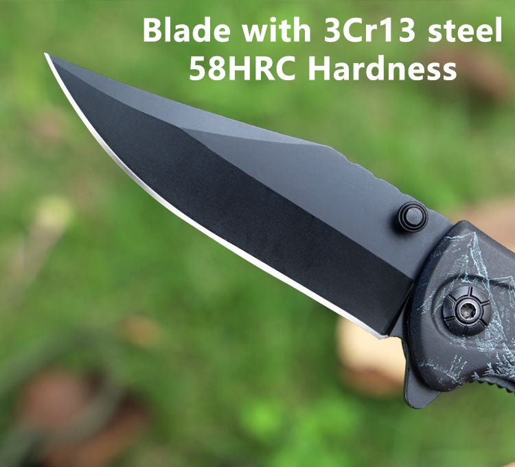 Folding Pocket Knife with Tribal Wolf Graphic – 3Cr13 CL05032C
