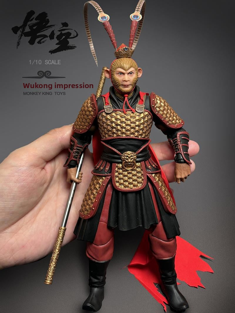 Black Myth Wukong Action Figure – Poseable Monkey King Warrior Model with Cloth Cape