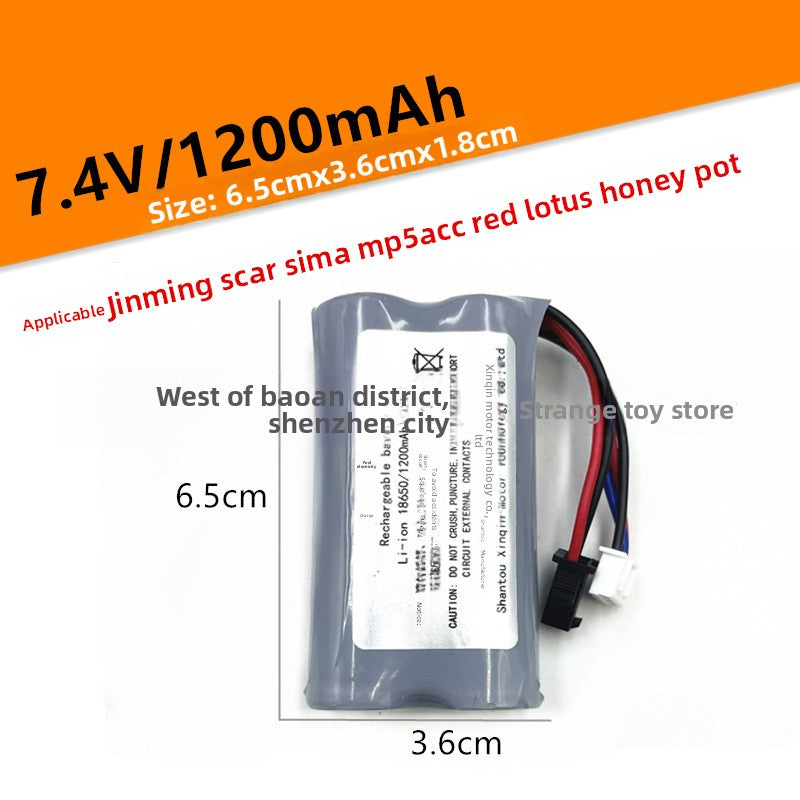 7.4V & 11.1V Lithium Polymer Battery Packs for Gel Blasters