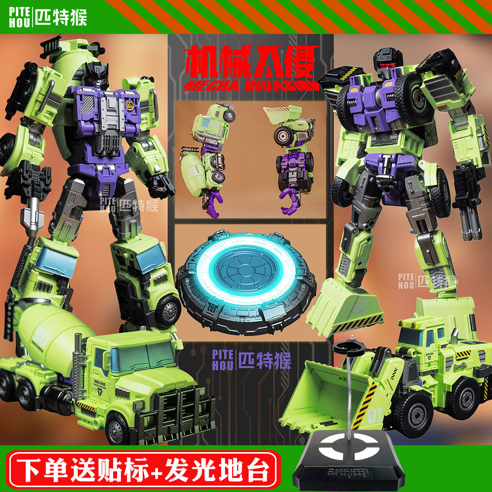 Giant Builder Robot Team – Heavy Duty Truck Combiner Mecha Set