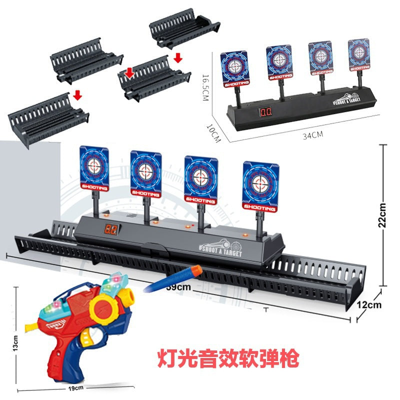 Nerf Gun Shooting Target Toy – Electronic Auto Rebound with Lights & Sound