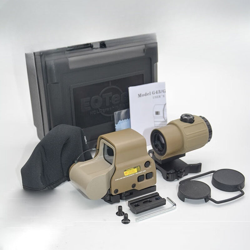G33 / G45 / G43 / 558 Tactical Scope – Red Dot / Holographic Sight with 3X/5X Flip Magnifier