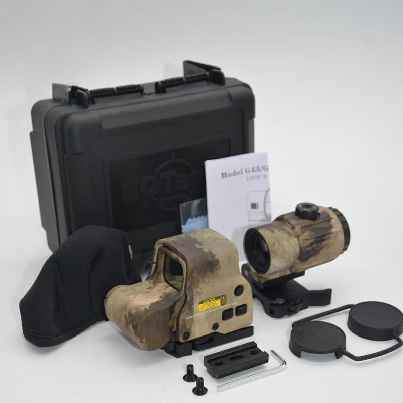 G33 / G45 / G43 / 558 Tactical Scope – Red Dot / Holographic Sight with 3X/5X Flip Magnifier