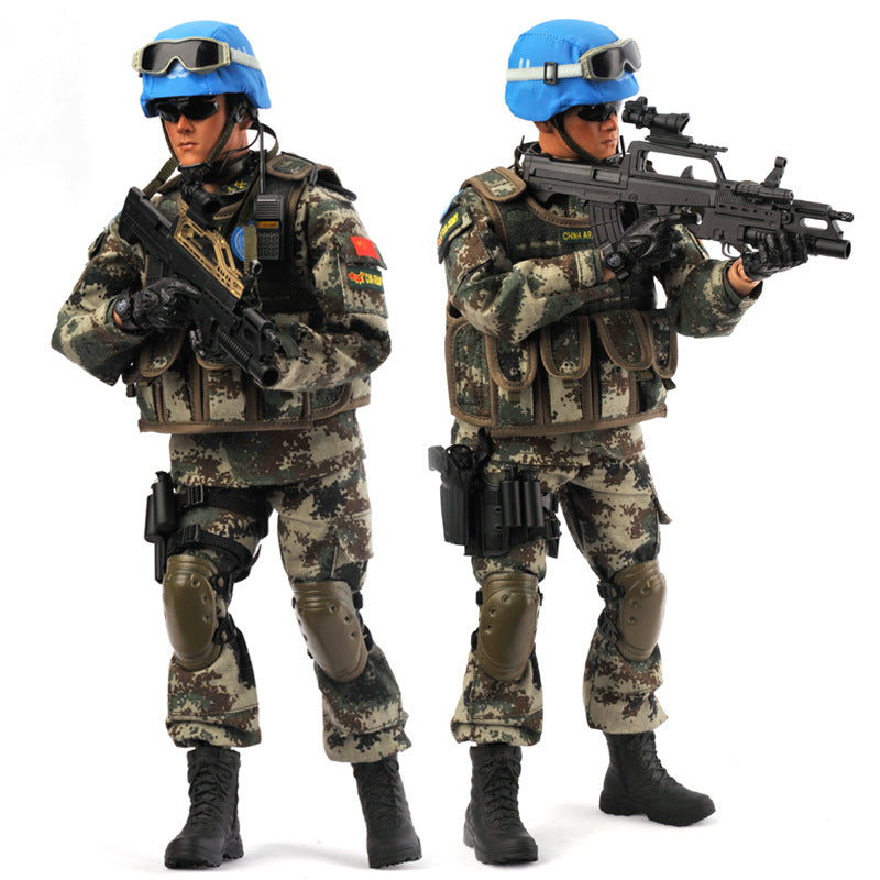 KADHOBBY 1/6 Chinese UN Peacekeeper Action Figure – Full Gear Soldier Toy