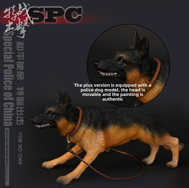 Pattiz 1/6 Movable Chinese SWAT Figure with K9 – Peace Mission PLUS Model