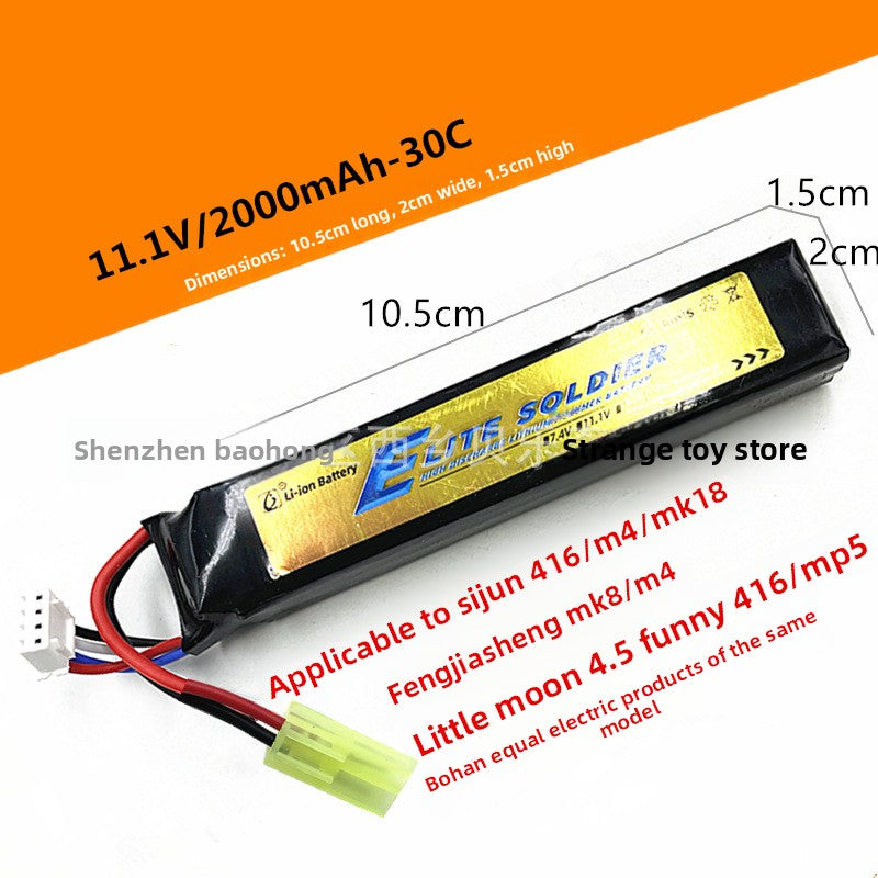 7.4V & 11.1V Lithium Polymer Battery Packs for Gel Blasters