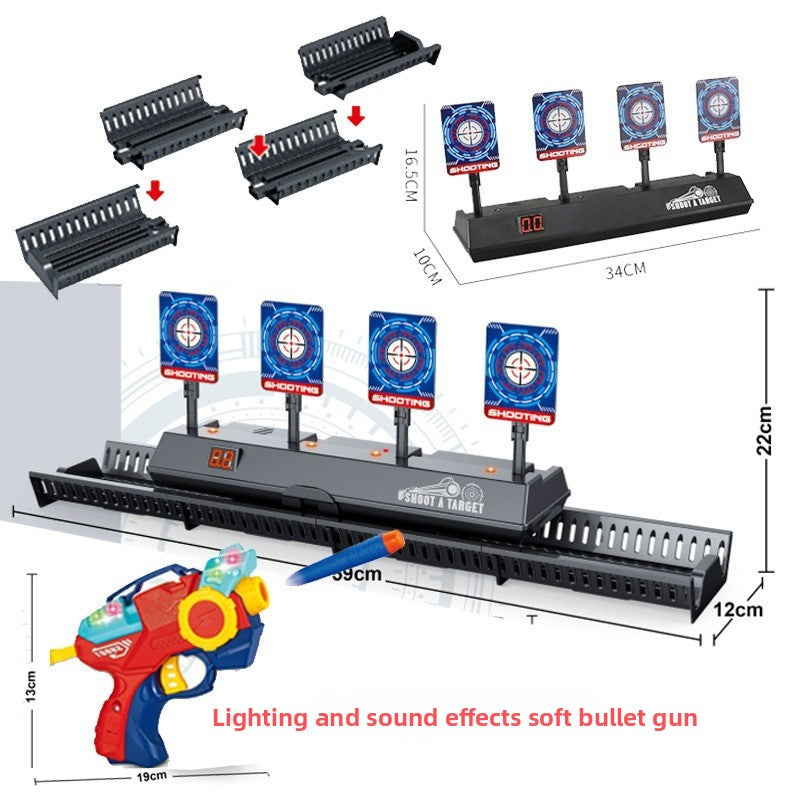 Nerf Gun Shooting Target Toy – Electronic Auto Rebound with Lights & Sound