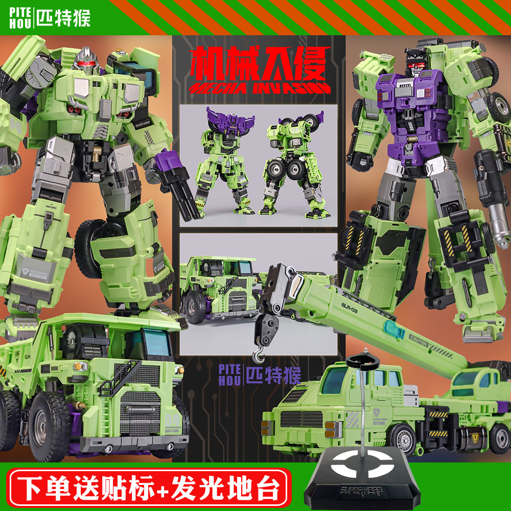 Giant Builder Robot Team – Heavy Duty Truck Combiner Mecha Set