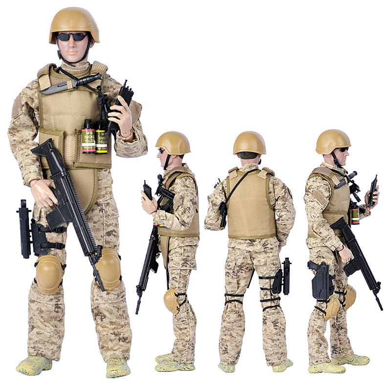 1:6 Scale 12-Inch Military Soldier – Camouflage Action Figure with Gear