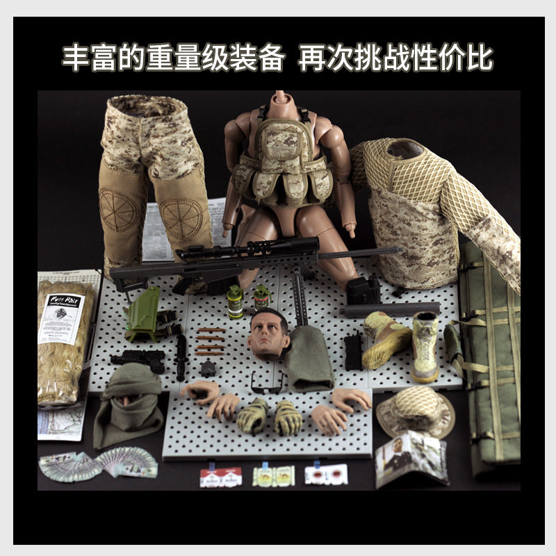Barrett Sniper 1:6 Scale Military Figure – 12-Inch Collectible Soldier with Accessories