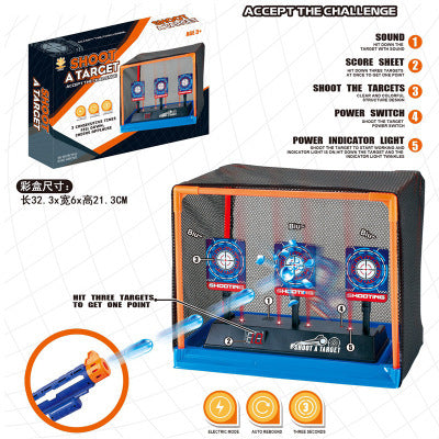 Nerf Gun Shooting Target Toy – Electronic Auto Rebound with Lights & Sound