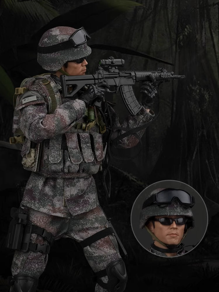 1/6 Scale PLA Chinese Army Soldier – JEU "Oriental Assault" Action Figure with Gear