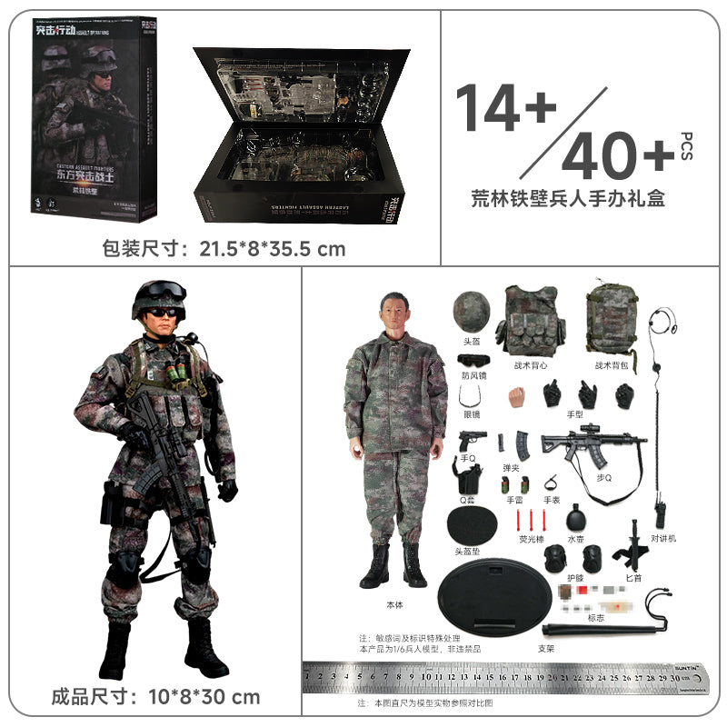 1/6 Scale PLA Chinese Army Soldier – JEU "Oriental Assault" Action Figure with Gear