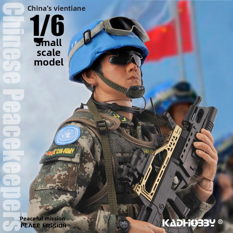 KADHOBBY 1/6 Chinese UN Peacekeeper Action Figure – Full Gear Soldier Toy