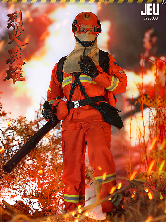 1/6 Scale Chinese Forest Firefighter Figure – JY23008 Movable Rescue Hero Toy