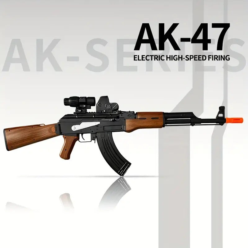 [US Stock | 3–5 Day Delivery] AK47 Electric Gel Blaster – Full Auto 7.4V, Classic Wood Finish