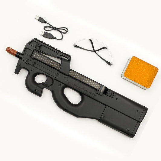 P90 Gel Blaster – Tactical Set with Orange Tip, Charger, and Ammo