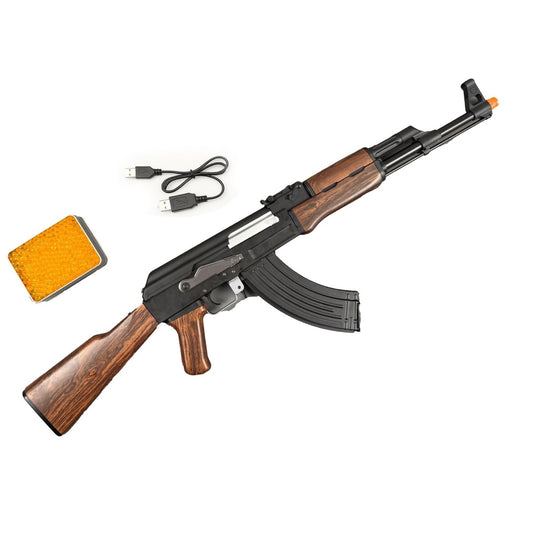 AKM-47 Gel Blaster – Classic Wood Design with Charger and Gel Balls