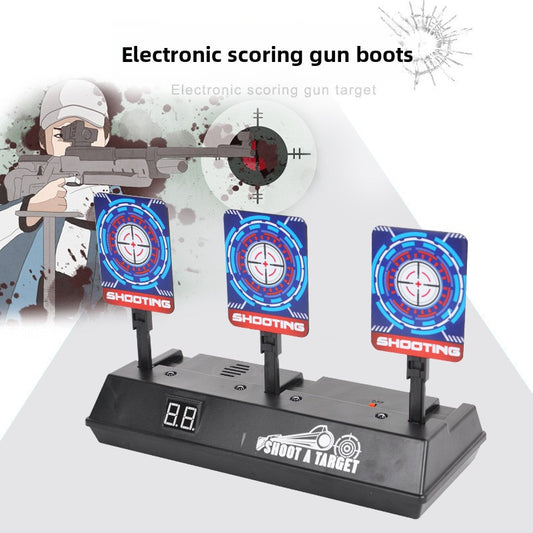 Nerf Gun Shooting Target Toy – Electronic Auto Rebound with Lights & Sound