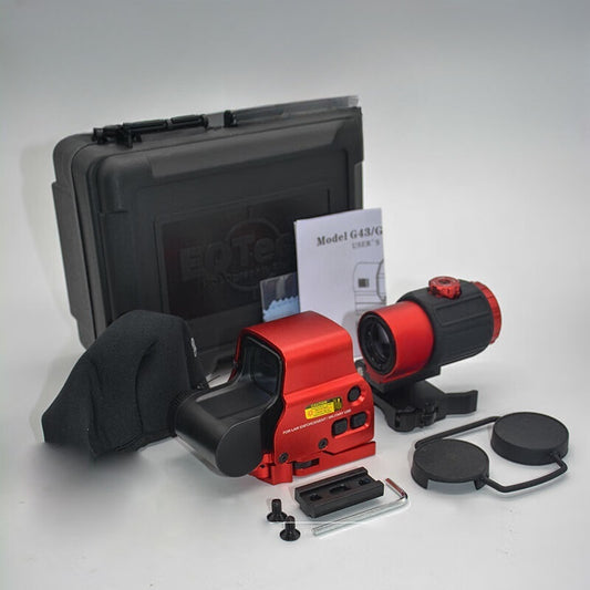 G33 / G45 / G43 / 558 Tactical Scope – Red Dot / Holographic Sight with 3X/5X Flip Magnifier