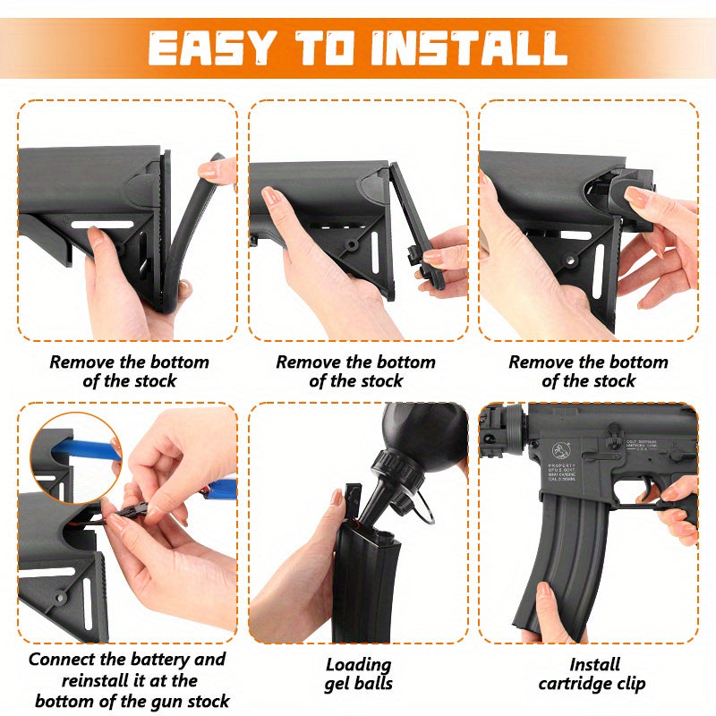 [US Stock | 3–5 Day Delivery] M4A1 Gel Ball Blaster – Full/Auto Mode, Electric Splash Toy Gun