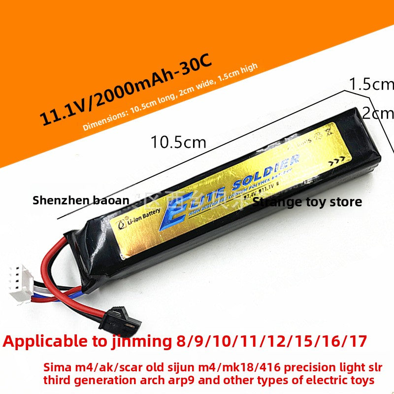 7.4V & 11.1V Lithium Polymer Battery Packs for Gel Blasters