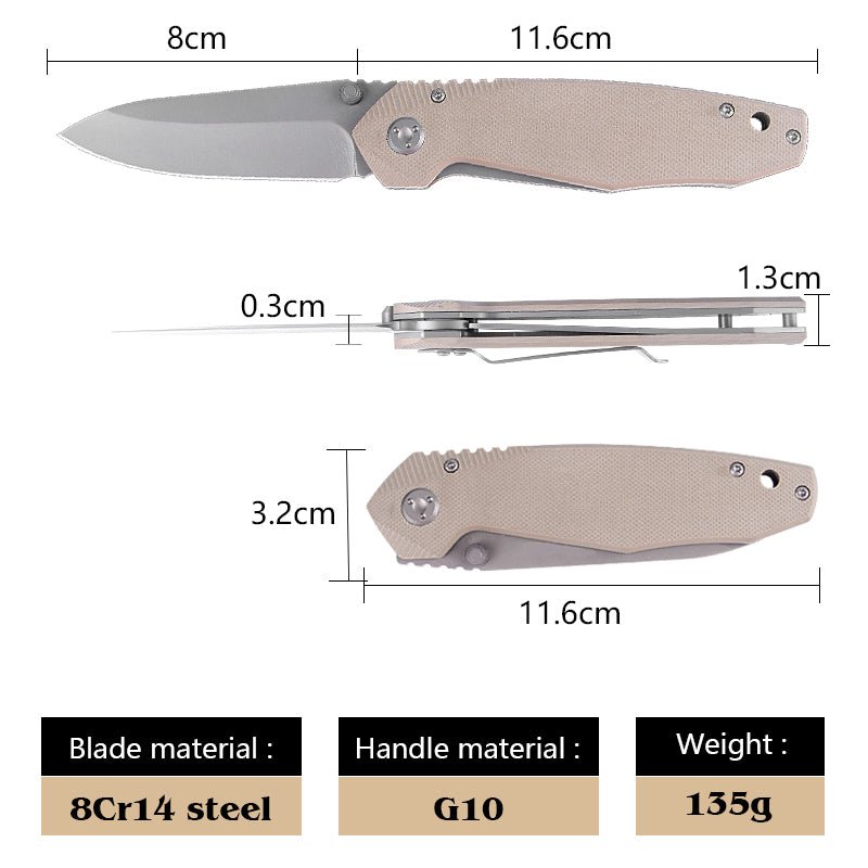EDC Folding Knife with G10 Handle CL0029P