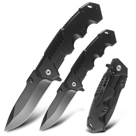 Compact Folding Outdoor Knife with Aluminium Handle CL04004