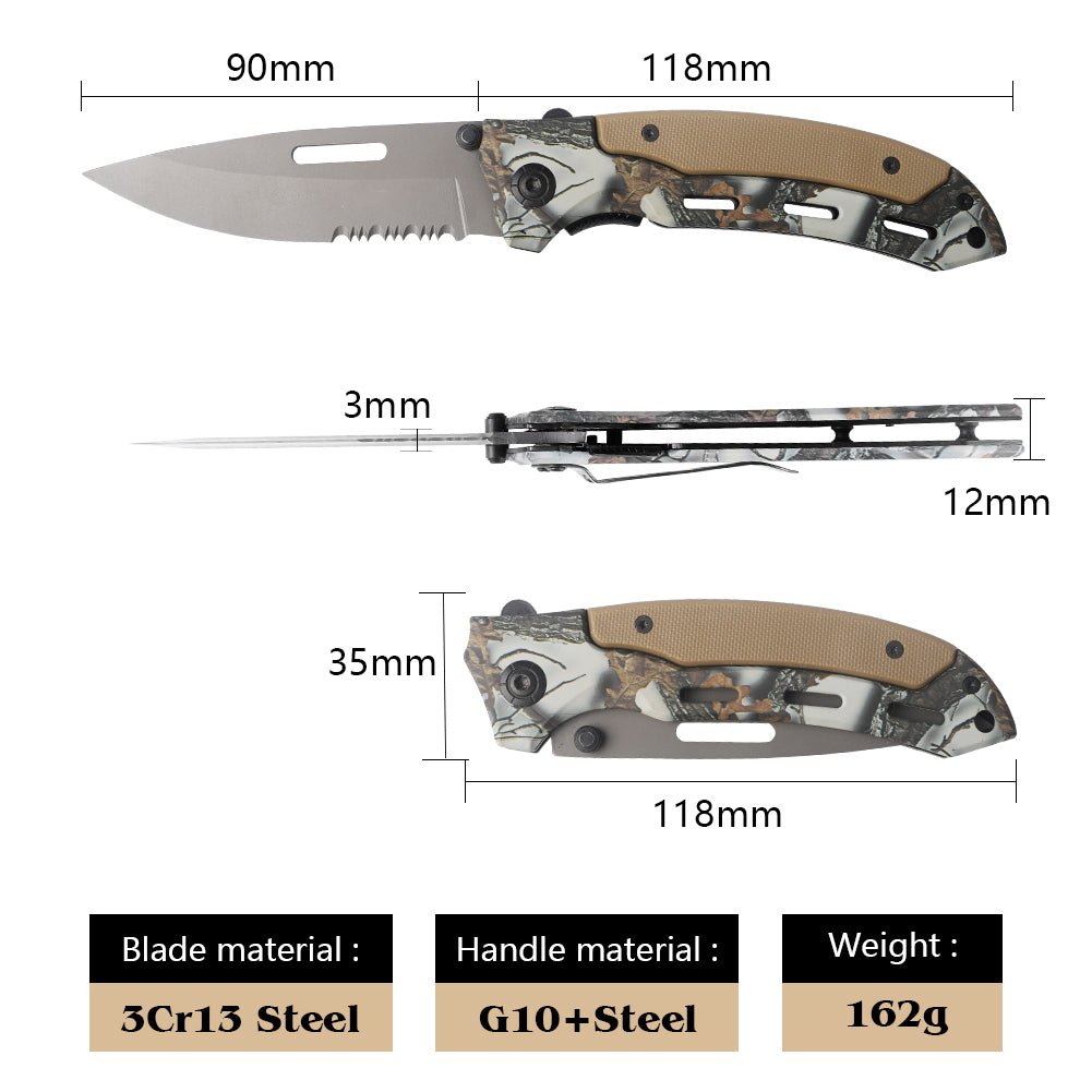 Wild Camo Folding Outdoor Utility Knife CL05010